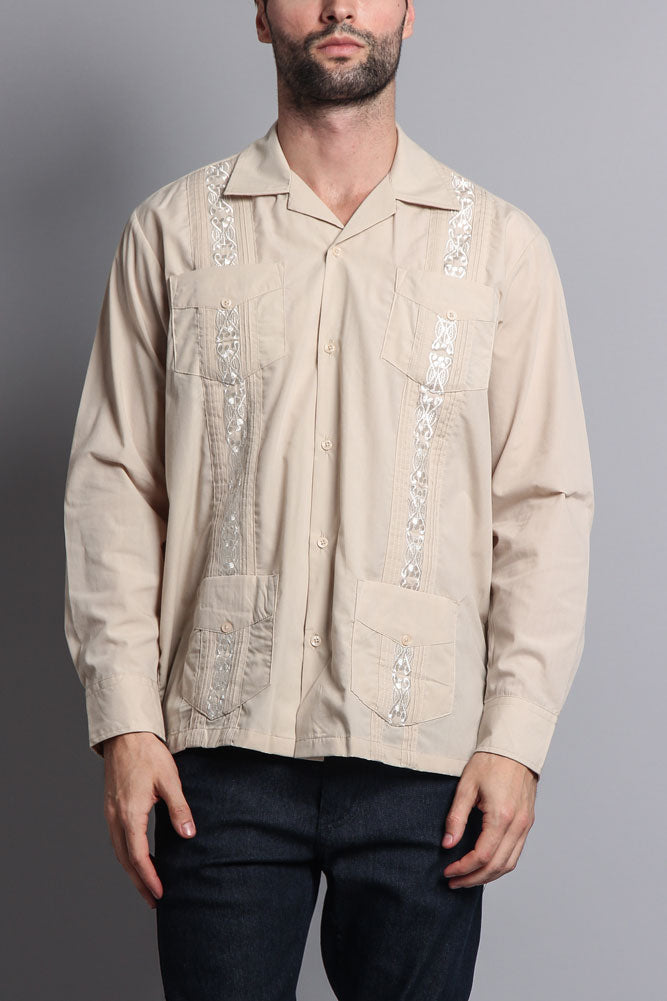 G-Style USA Camicia Cuban Guayabera a maniche corte da uomo, bianco, S G-Style USA Camicia Cuban Guayabera a maniche corte da uomo, bianco, S