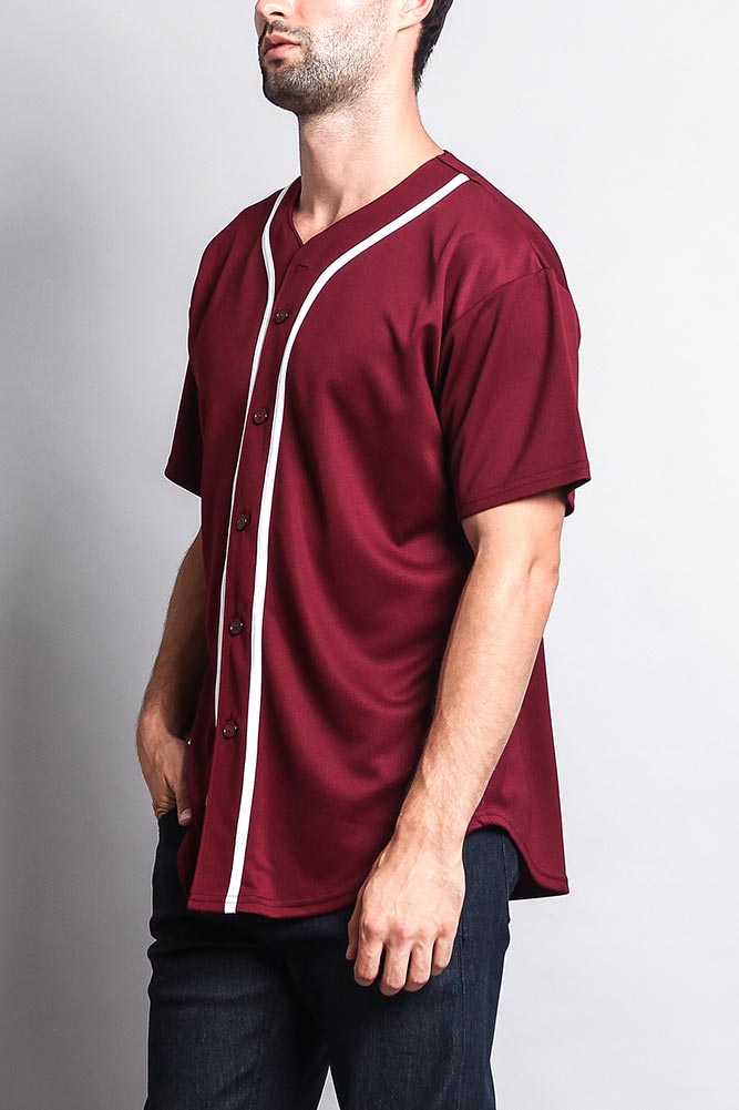 Baseball Button Down Short Sleeve Jersey GStyle USA