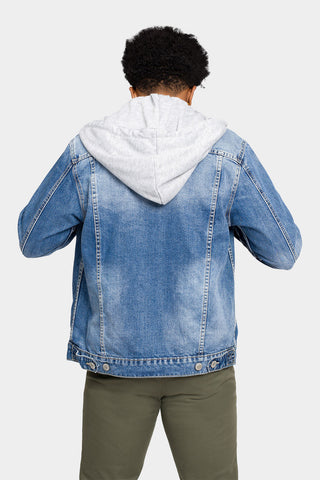 Layered Hooded Denim Jacket – G-Style USA