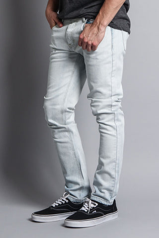 Premium Denim Skinny Fit Jeans (Bleach Blue) – G-Style USA