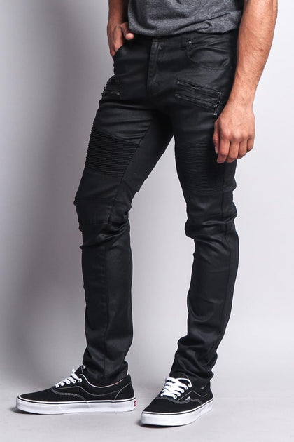 Coated Biker Jeans – G-Style USA