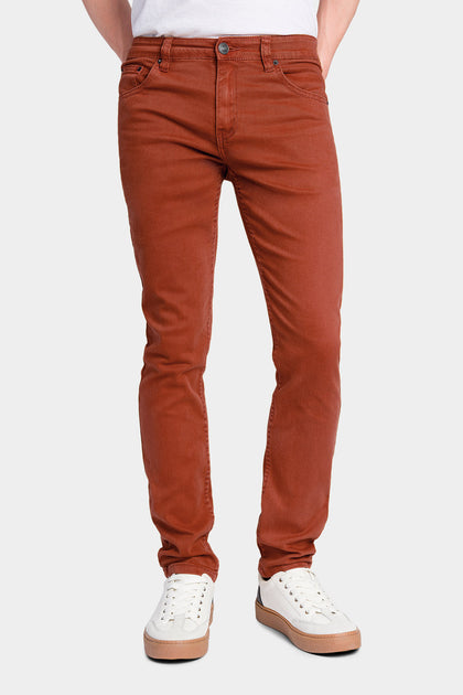 Men's Essential Skinny Fit Colored Jeans (Burnt Orange) – G-Style USA