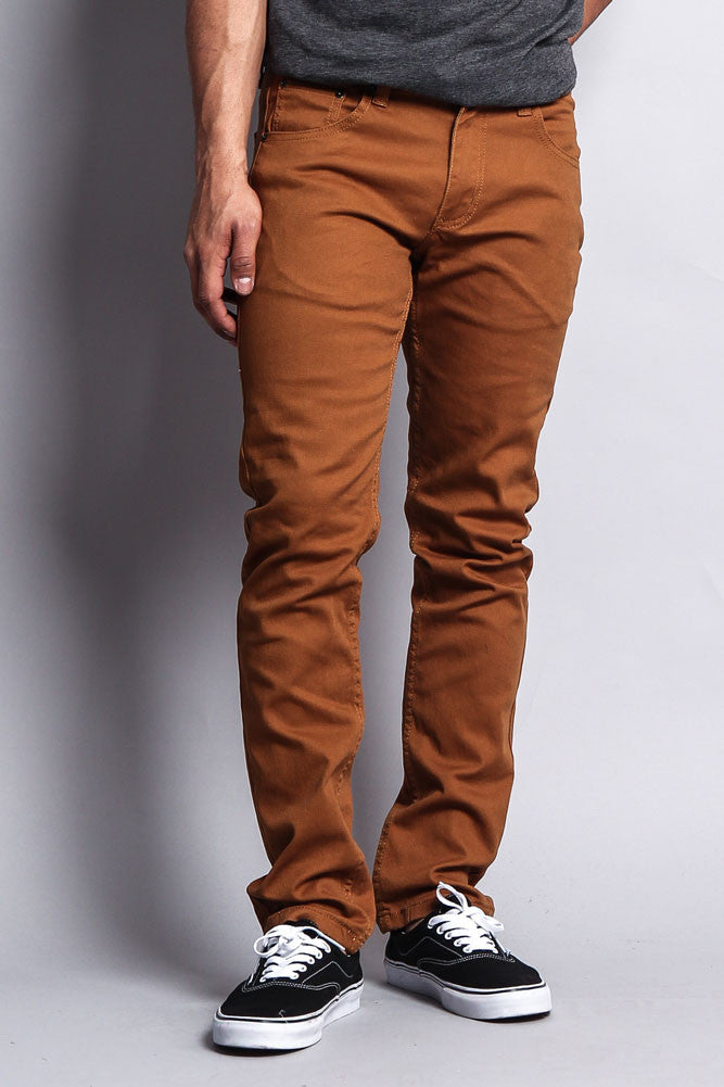 Men's Essential Skinny Fit Colored Jeans (Dark Wheat) – G-Style USA