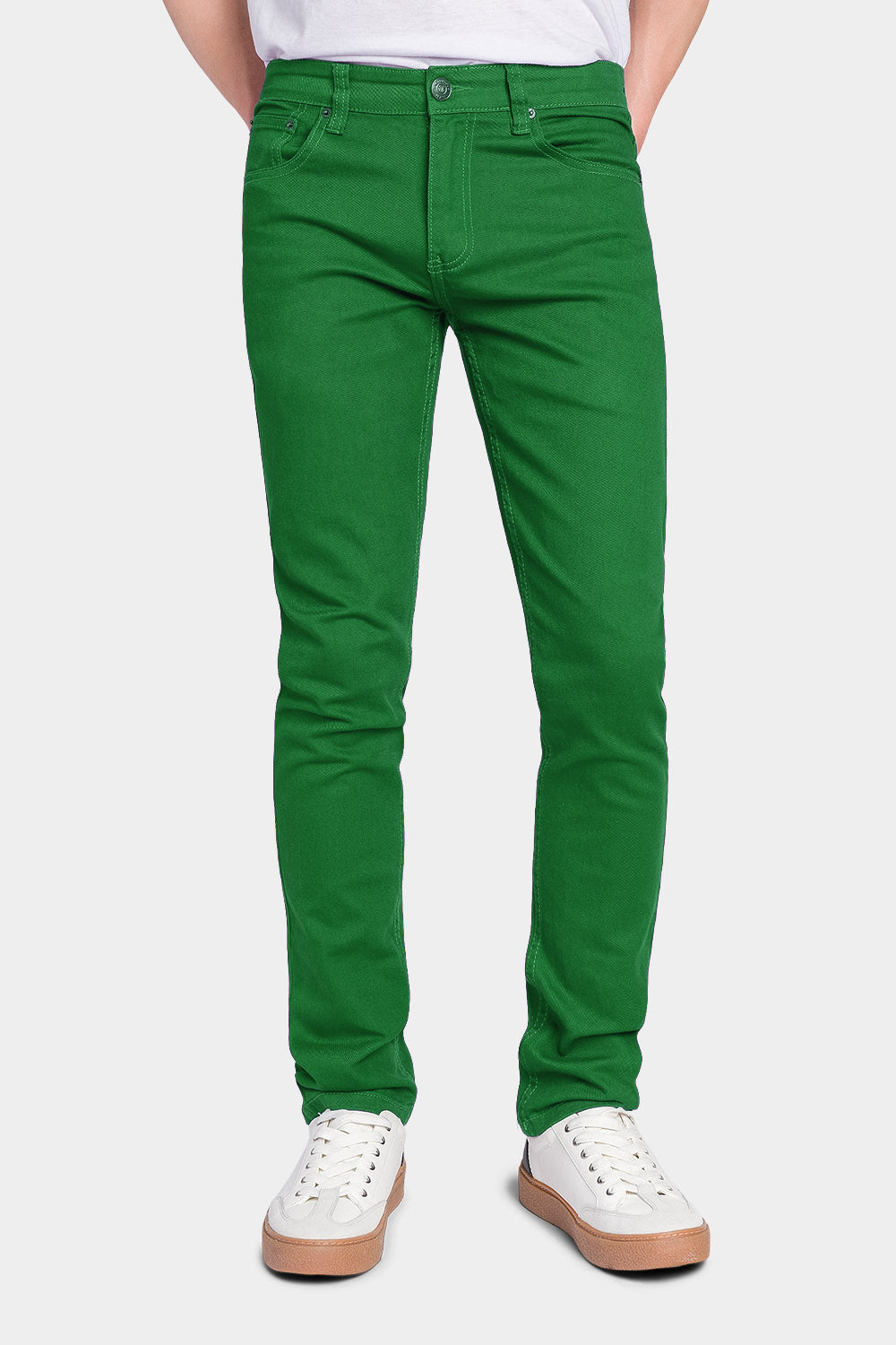 Men's Essential Skinny Fit Colored Jeans (Kelly Green) – G-Style USA