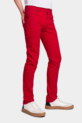 Men's Essential Skinny Fit Colored Jeans (Red) – G-Style USA