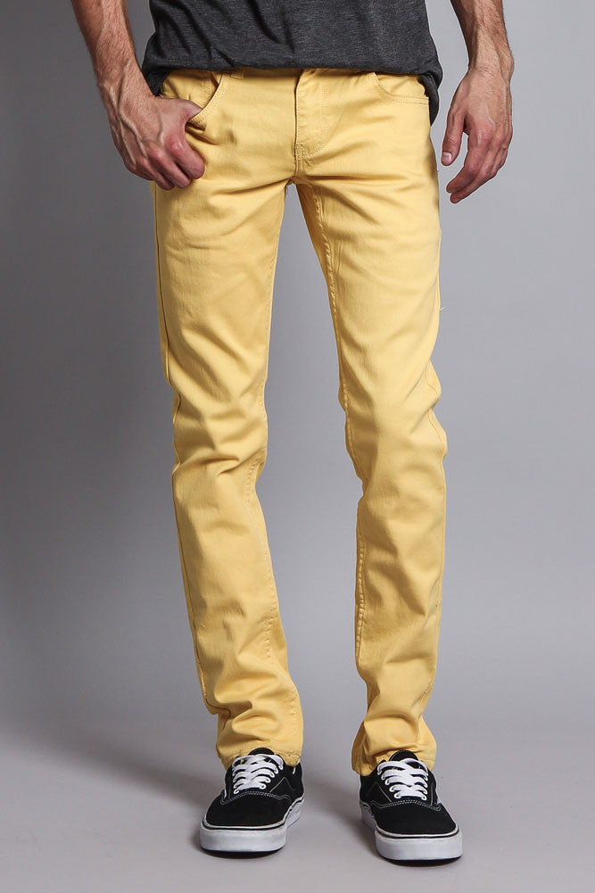 Mens mustard skinny shops jeans