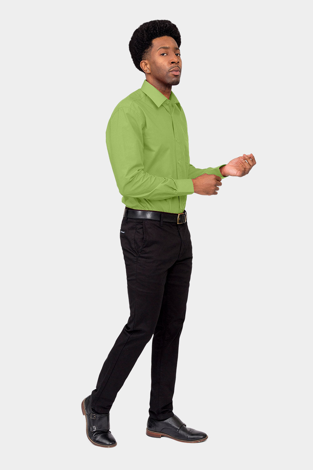 Men's Basic Solid Color Button Up Dress Shirt (Apple Green) Apple Green / 5X-Large/21-21.5 Neck/36-37 Sleeve Men's Basic Solid Color Button Up Dress Shirt (Apple Green) Apple Green / 5X-Large/21-21.5 Neck/36-37 Sleeve