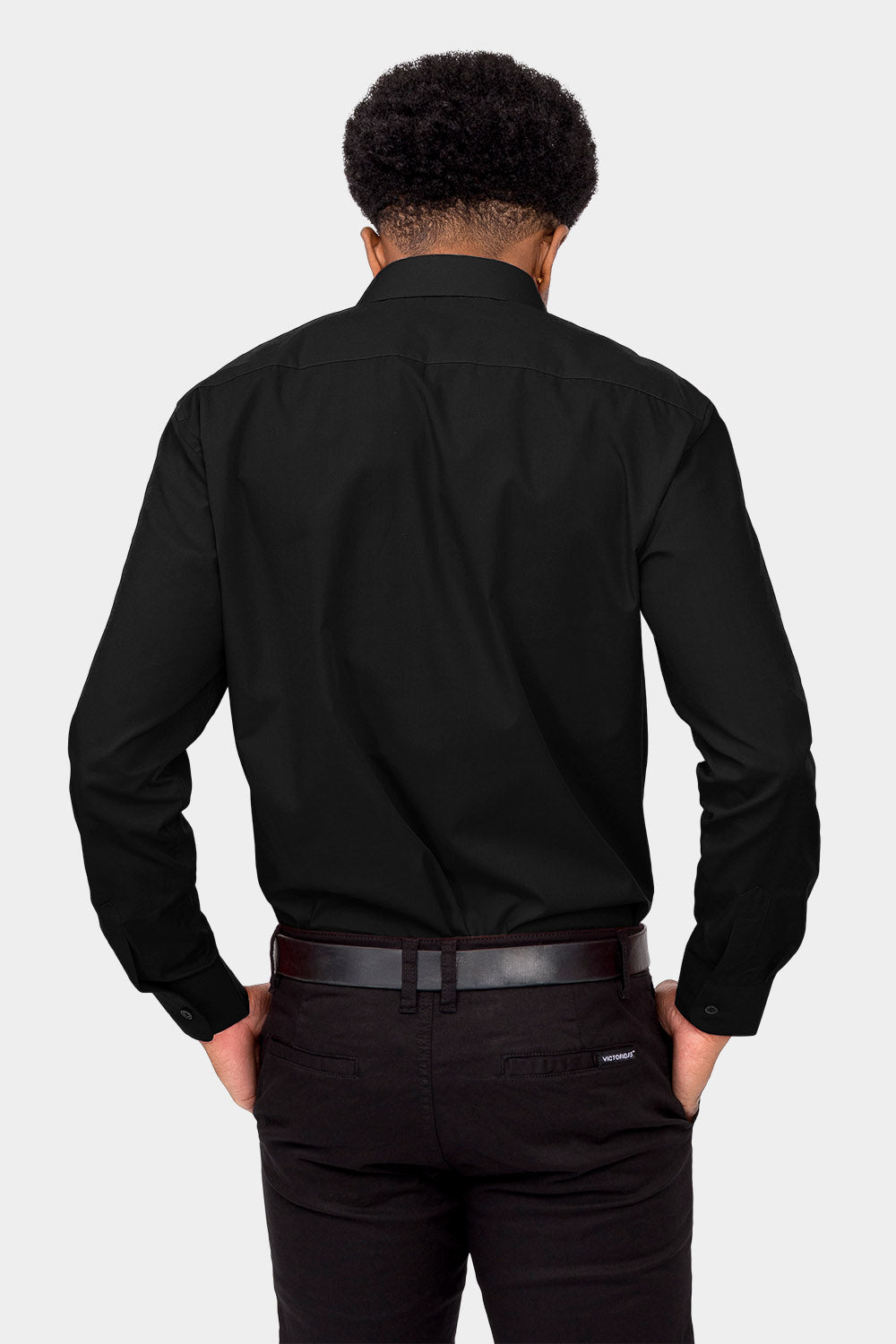 Men's Basic Solid Color Button Up Dress Shirt (Black) Black / Small/14-14.5 Neck/32-33 Sleeve Men's Basic Solid Color Button Up Dress Shirt (Black) Black / Small/14-14.5 Neck/32-33 Sleeve