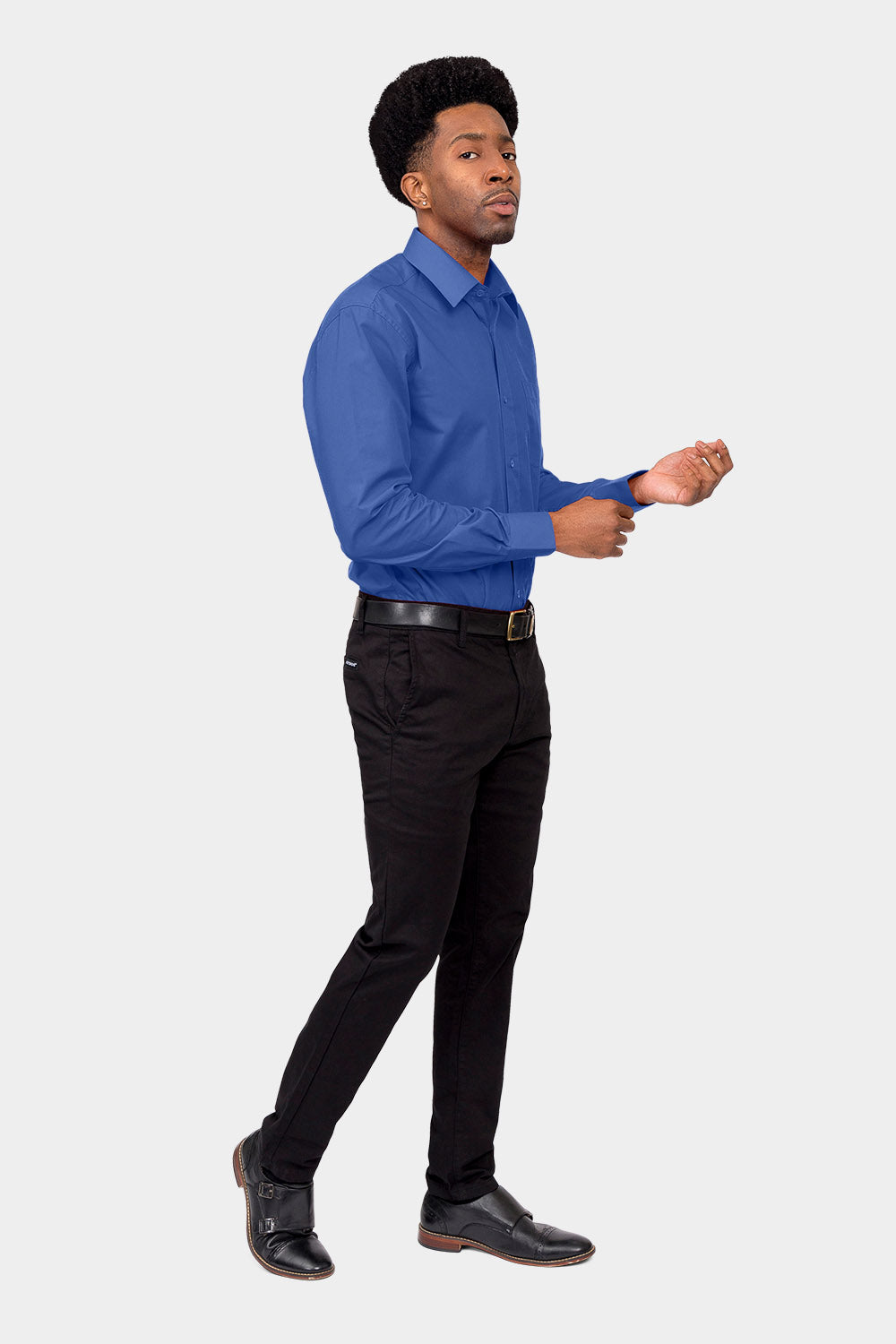 french blue mens dress shirt Thomas Mason French Blue End on End Shirt