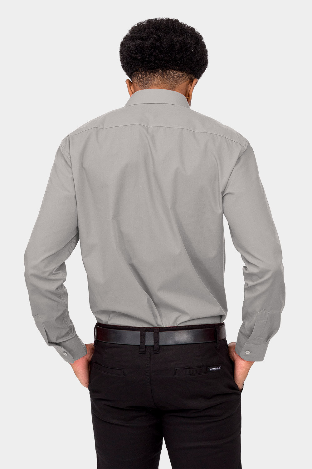 Men's Basic Solid Color Button Up Dress Shirt (Grey) Grey / X-Large/17-17.5 Neck/36-37 Sleeve Men's Basic Solid Color Button Up Dress Shirt (Grey) Grey / X-Large/17-17.5 Neck/36-37 Sleeve