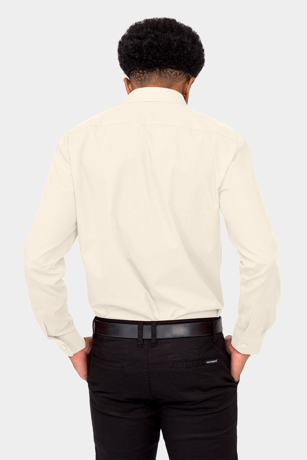Men's Basic Solid Color Button Up Dress Shirt (Ivory) Ivory / Large/16-16.5 Neck/32-33 Sleeve Men's Basic Solid Color Button Up Dress Shirt (Ivory) Ivory / Large/16-16.5 Neck/32-33 Sleeve