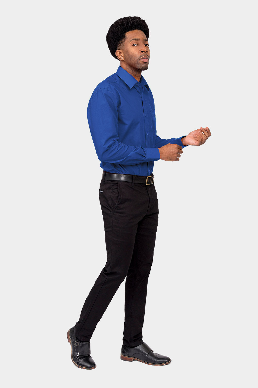 Men's Basic Solid Color Button Up Dress Shirt (Royal Blue), Royal Blue / 2X-Large/18-18.5 Neck/36-37 Sleeve Men's Basic Solid Color Button Up Dress Shirt (Royal Blue), Royal Blue / 2X-Large/18-18.5 Neck/36-37 Sleeve
