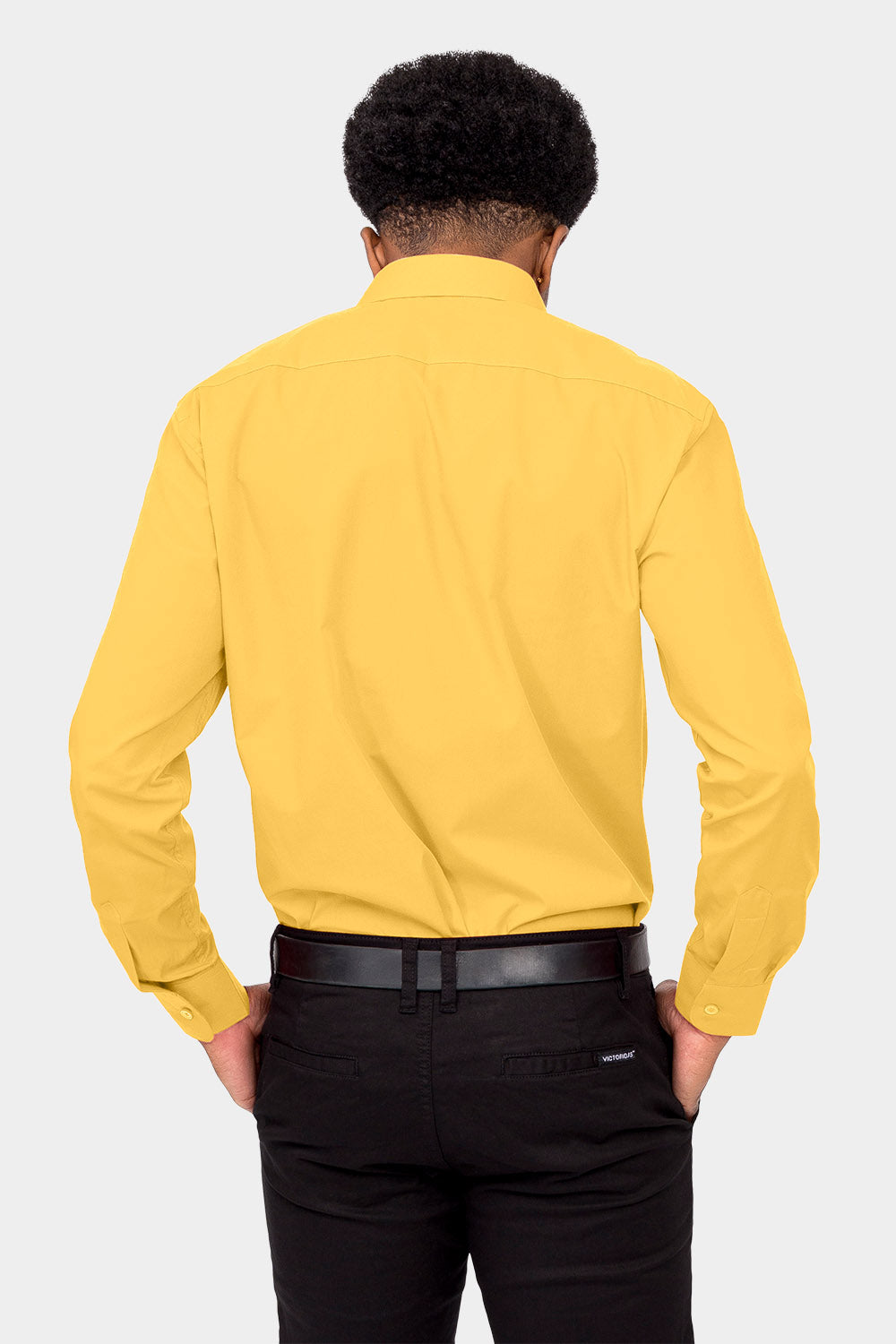 men's yellow long sleeve dress shirt Men's gold yellow color long sleeves dress shirt 16 1/2 ( 34-35 )