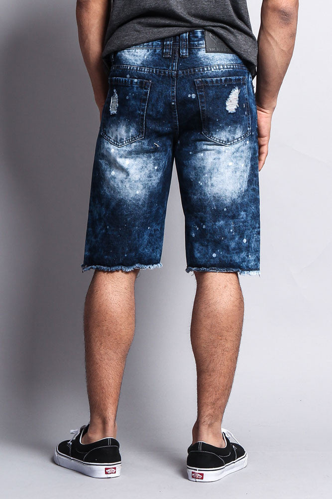 Distressed Paint Splattered Denim Shorts DS441 - GStyleUSA.com – G ...