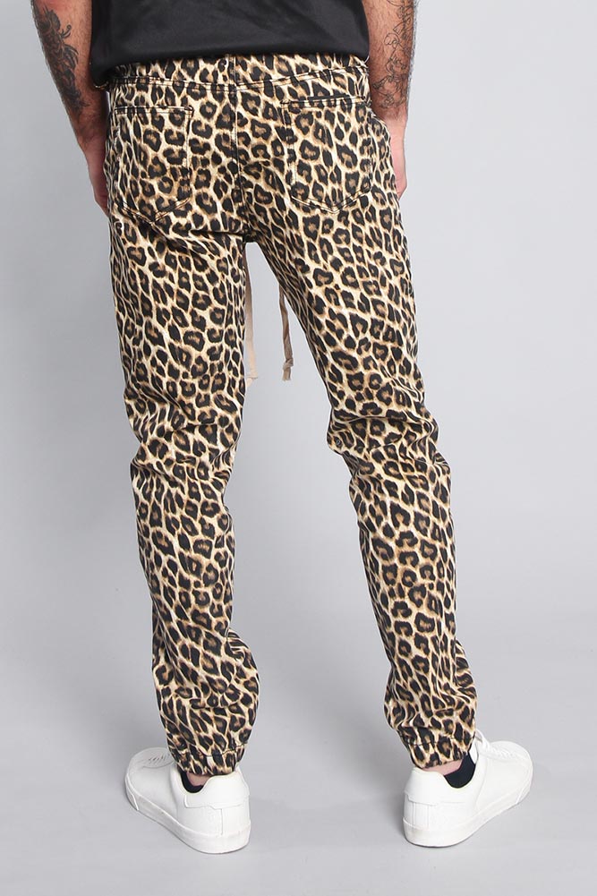 Cheetah print joggers sale