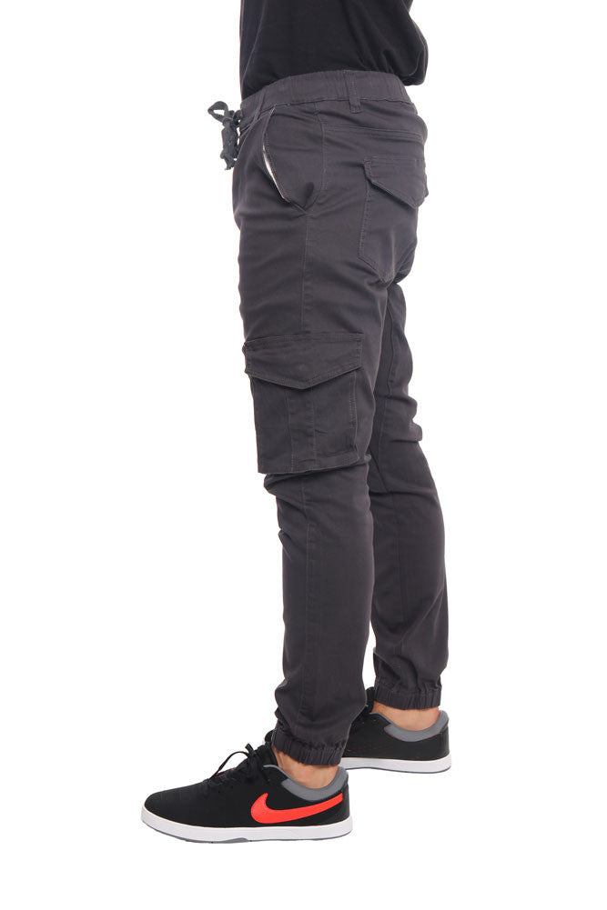 Twill Jogger Cargo Pants Dark Gray