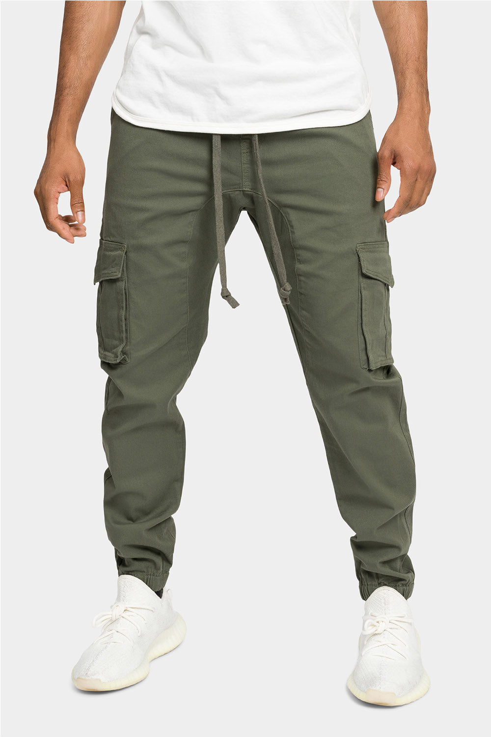 Victorious Men's Jogger Twill Cargo Pants - Drop Crotch, Tapered Leg, Elastic Cuffs, Black, Medium - View #13