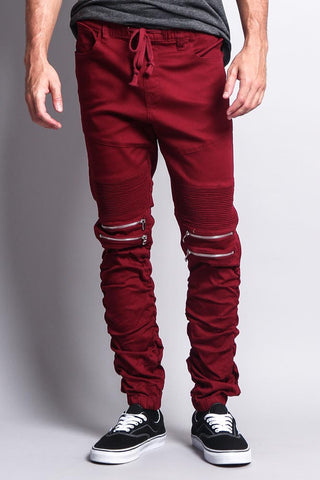 Scrunch Stacked Biker Twill Jogger Pants – G-Style USA