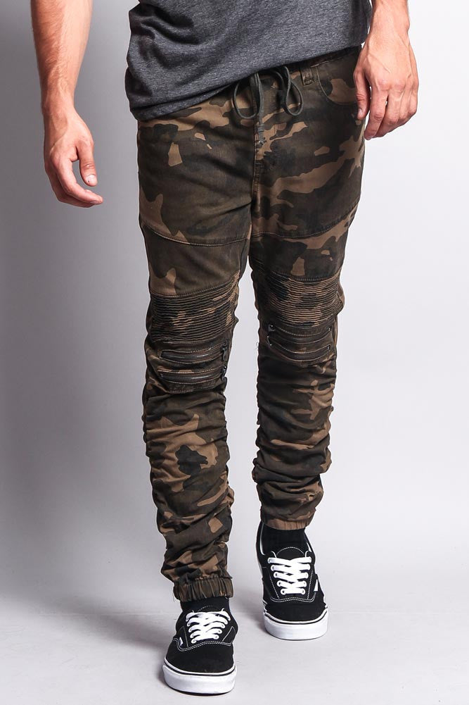 Scrunch Stacked Biker Twill Jogger Pants – G-Style USA