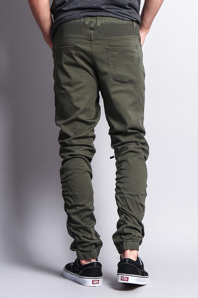 Scrunch Stacked Biker Twill Jogger Pants – G-Style USA