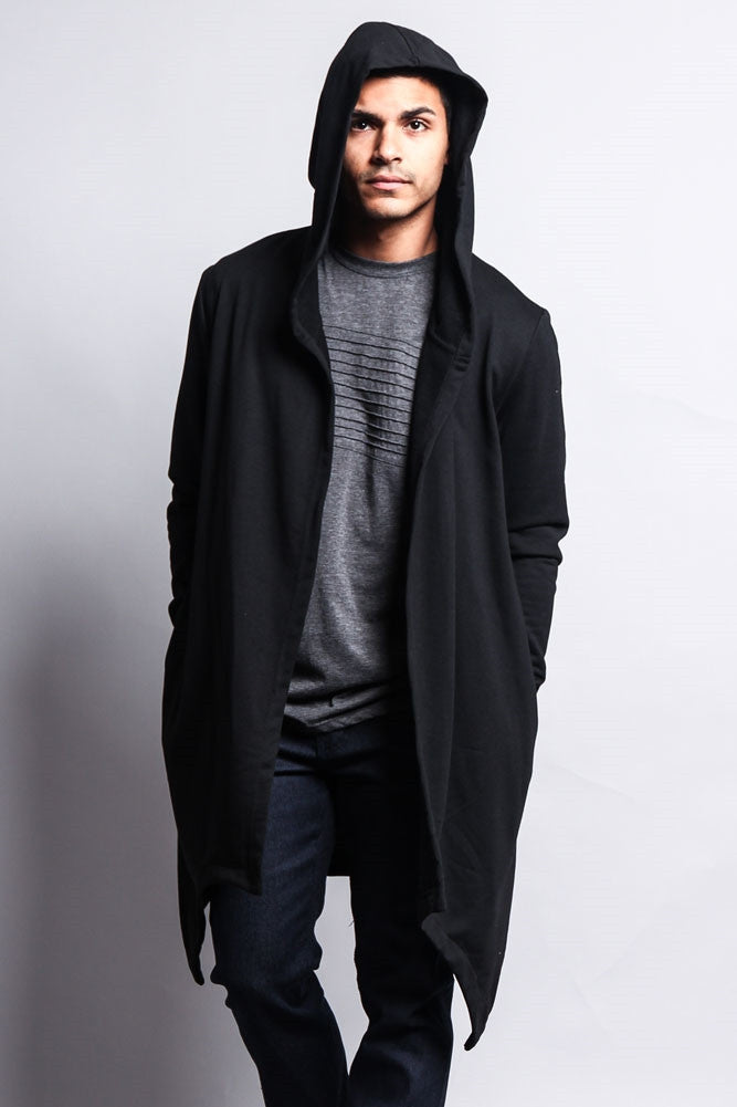 Long Length Drape Cape Cardigan Hoodie JK701 - GStyleUSA.com