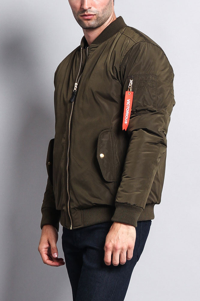 Solid Color MA-1 Bomber Jacket – G-Style USA