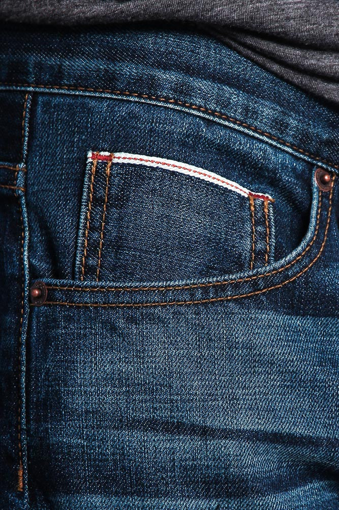 Men's Straight Fit Selvedge Jeans - Raw 12oz Denim, Made In USA, 33" Inseam (M527SV) - View #4