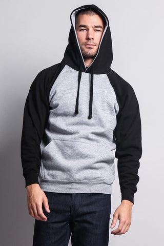 Contrast Raglan Sleeve Pullover Hoodie – G-Style USA