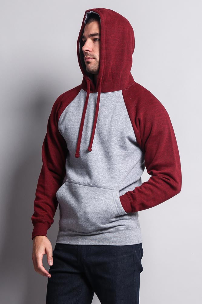 Contrast Raglan Sleeve Pullover Hoodie – G-Style USA