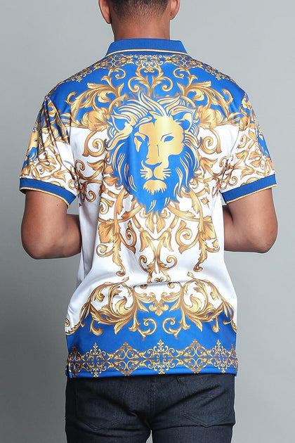 Royal Studded Lion Polo Shirt – G-Style USA