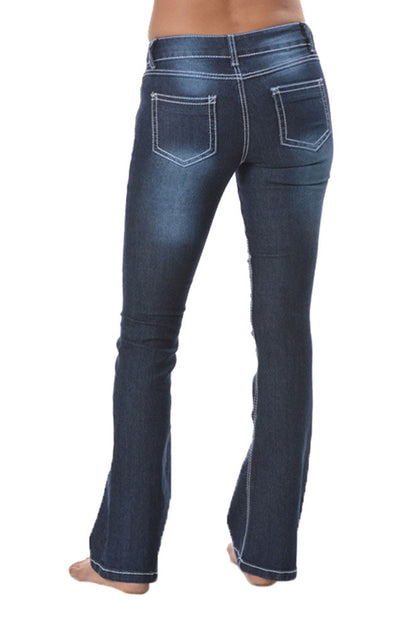 Women's Faded Bootcut Jeans RJB367 - GStyleUSA.com – G-Style USA