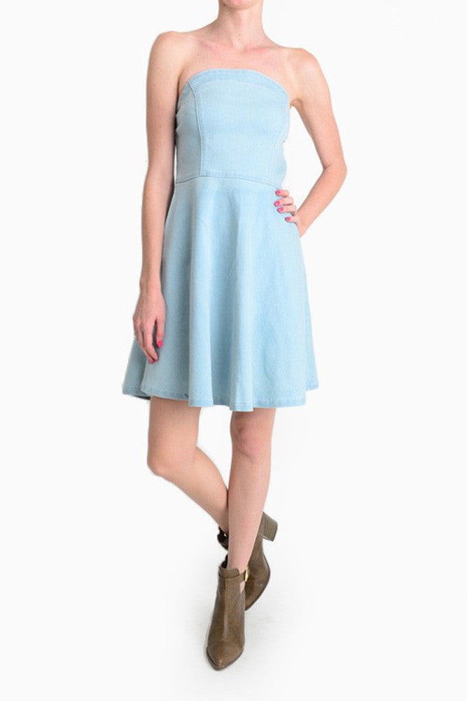 cute pink mini dress Petal and Pup Women's Butterfields Strapless Mini Dress main image 0