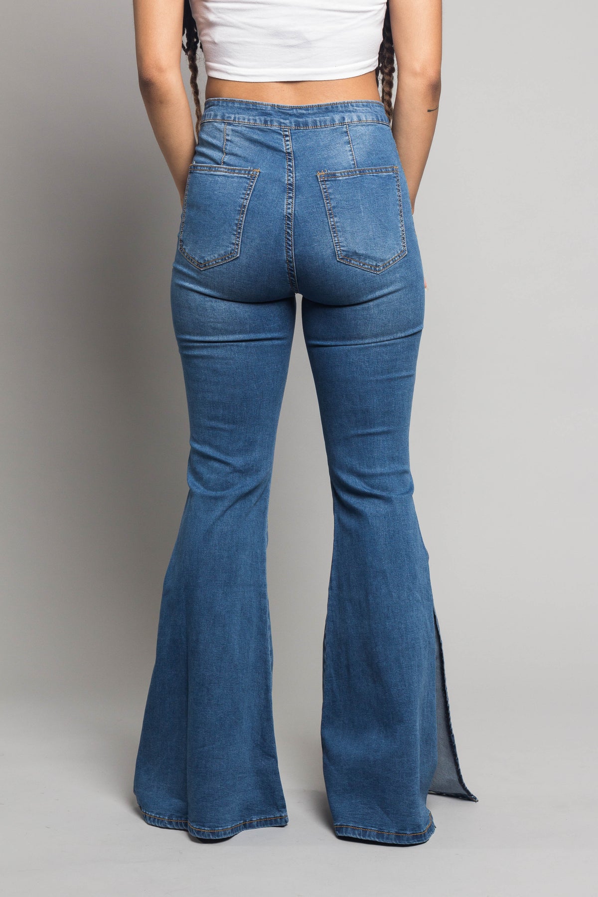 Bell Bottom Slit Jeans – G-Style USA