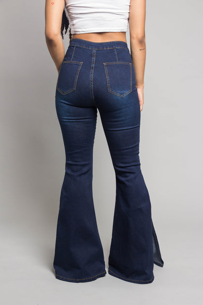 Bell Bottom Slit Jeans – G-Style USA