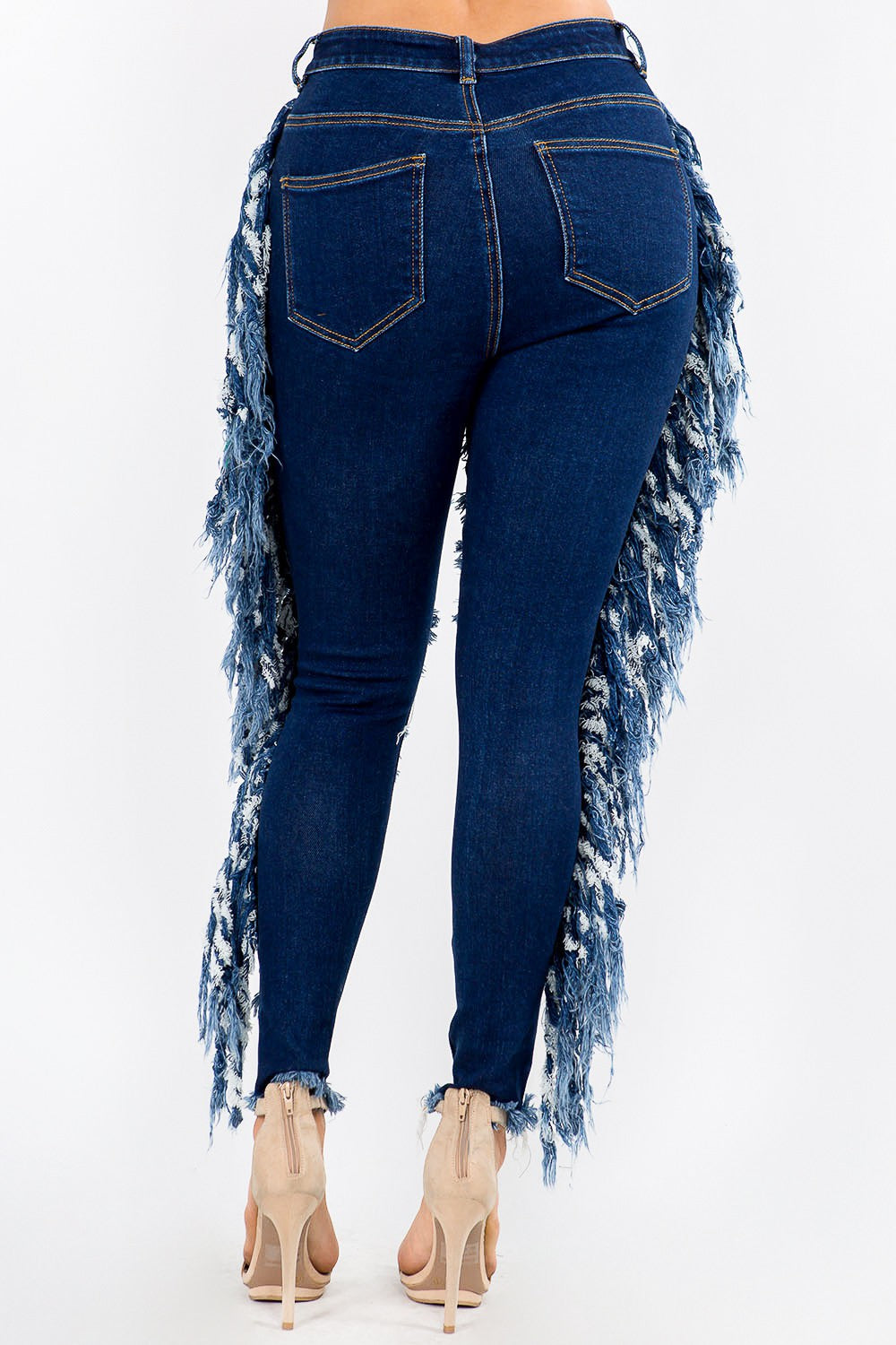 Plus Size Side Tassel Jeans Good Quality Fall Fashion Sexy Plus