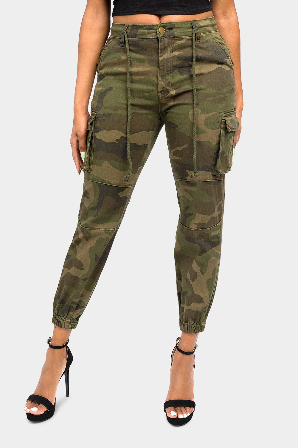 Women's Essential Basic Cropped Colored Cargo Joggers – G-Style USA