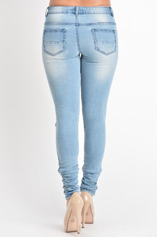 American Bazi - American Bazi Women's Plus Size Stretch Distressed American Bazi - American Bazi Women's Plus Size Stretch Distressed