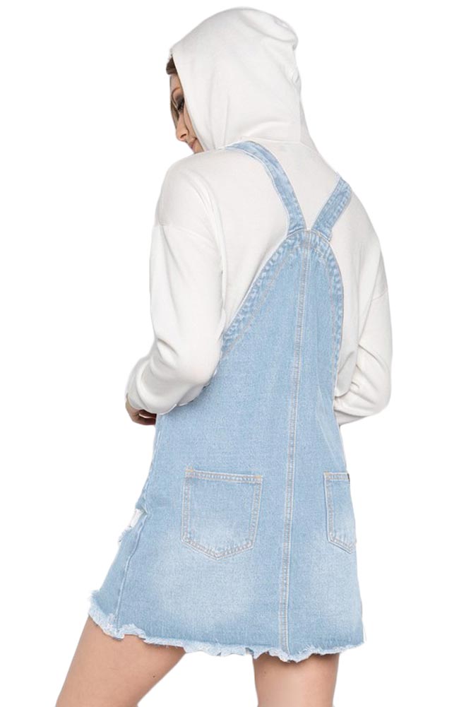 destroyed denim dress Distressed Life Denim Dress (Plus Size) smith-retail-enterprise