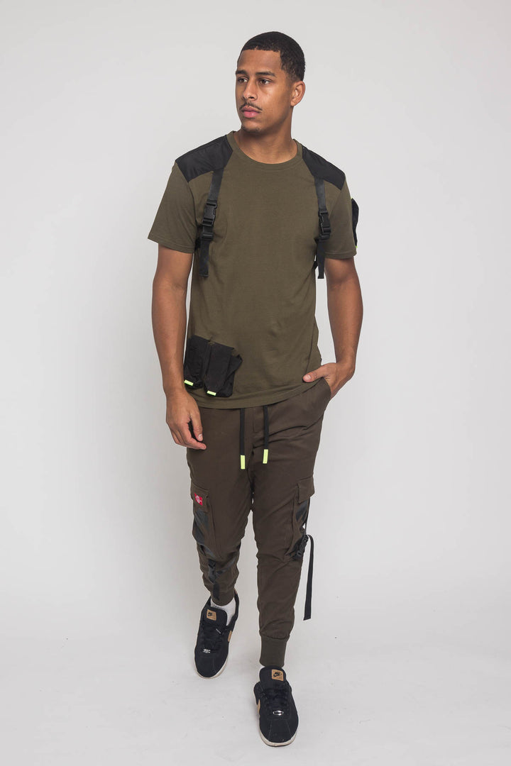 Techlinked Shirt Buckled T-Shirt and Jogger Techwear Set