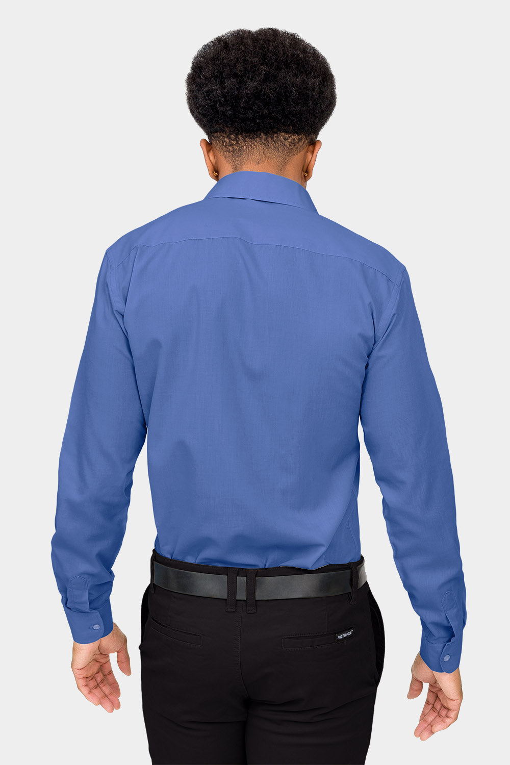 Men's Slim Fit Solid Color Dress Shirt (French Blue), French Blue / 2X-Large/18-18.5 Neck/34-35 Sleeve Men's Slim Fit Solid Color Dress Shirt (French Blue), French Blue / 2X-Large/18-18.5 Neck/34-35 Sleeve