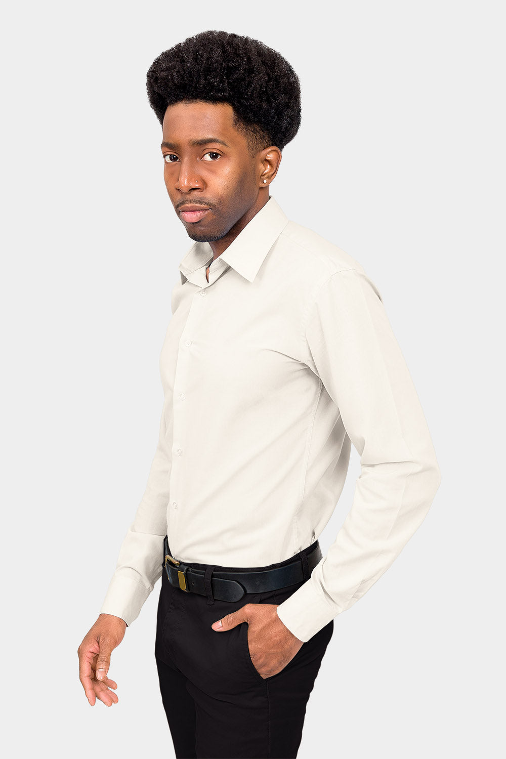 light ivory dress shirt Men's Ivory Button Down & Dress Shirts