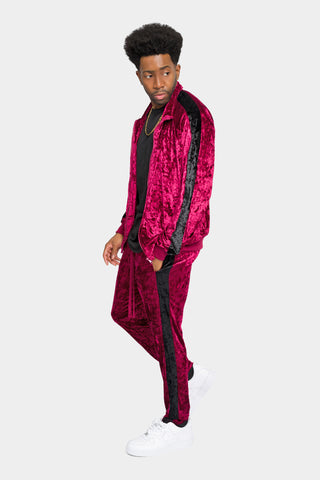 G-Style USA Men's Velvet Velour Tracksuit Set, Zipper Jacket and  Sweatpants, Up to 5X 