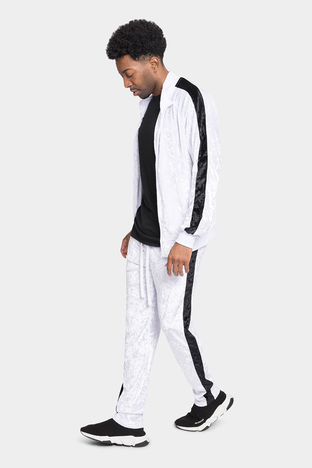Accented Velour Track Suit