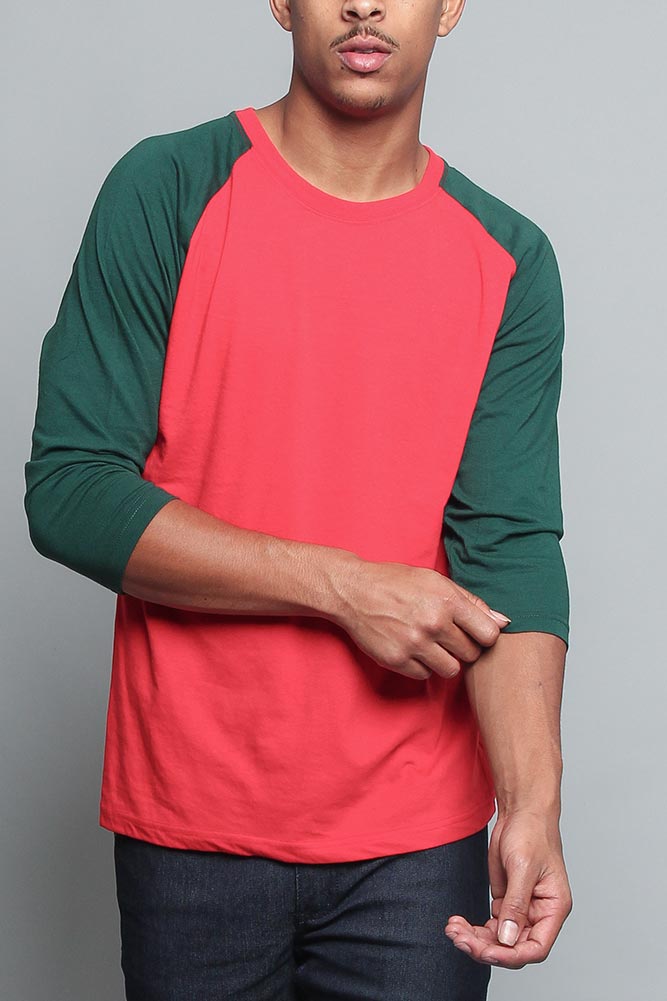 Graphic Baseball Tee - Green