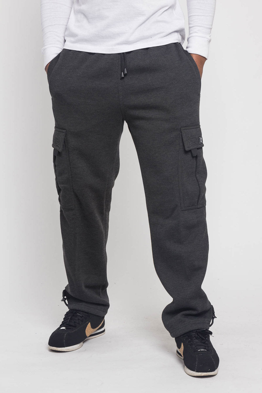 Victorious Men's Solid Fleece Heavyweight Cargo Sweat Pants – G-Style USA